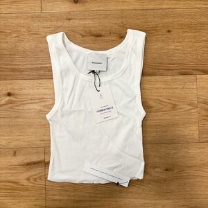 Reformation Adel White Tank Top